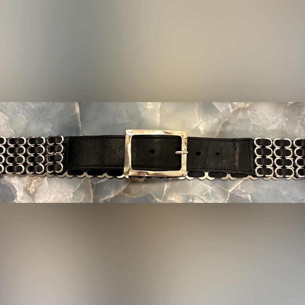 Leather and Metal Belt by Brave.